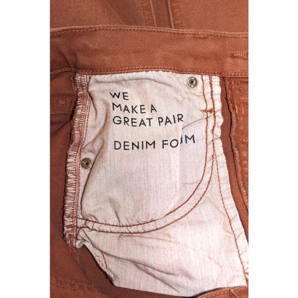ARITZIA Denim Forum The Yoko High Rise Slim Jean in Terracotta - W24/L28 - Picture 10 of 13